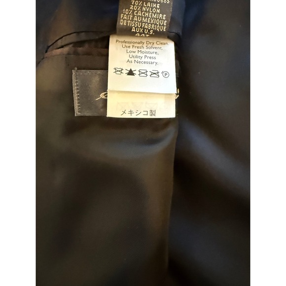 Eddie Bauer Wool Cashmere Blazer Mens 44T Dark Gray 3-Button Sport Coat Jacket - Picture 7 of 15